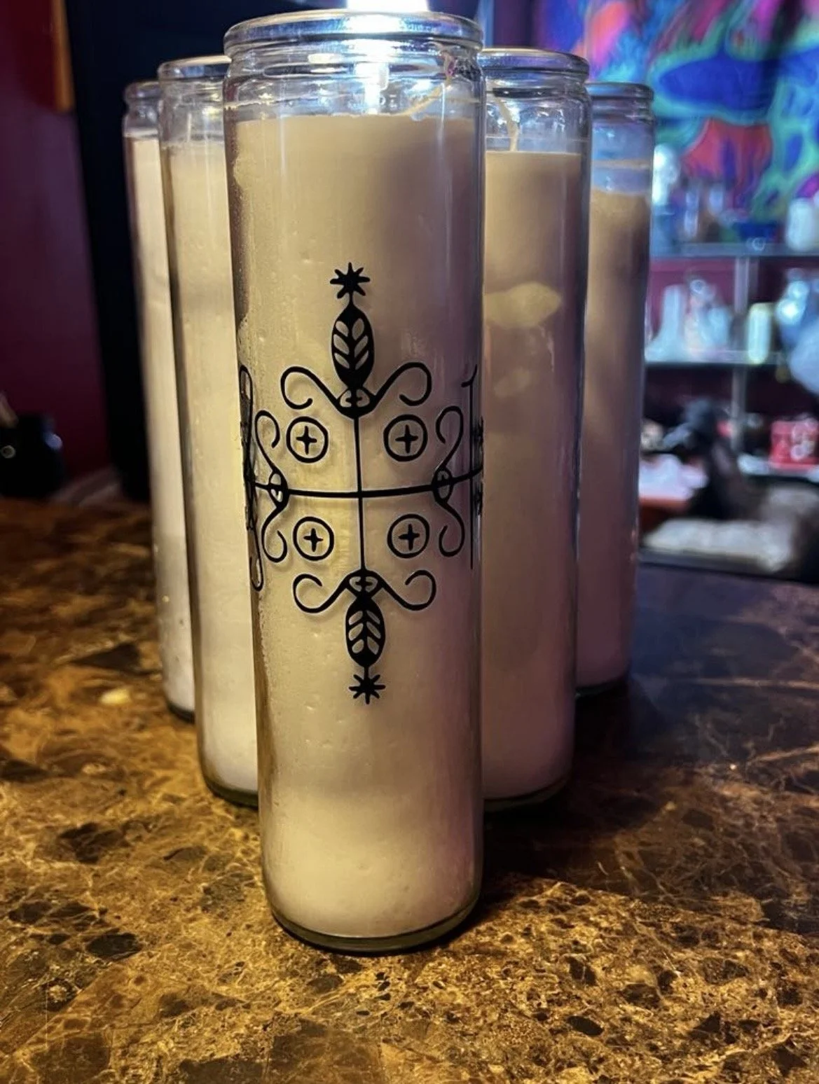 Papa Legba Glass Candle