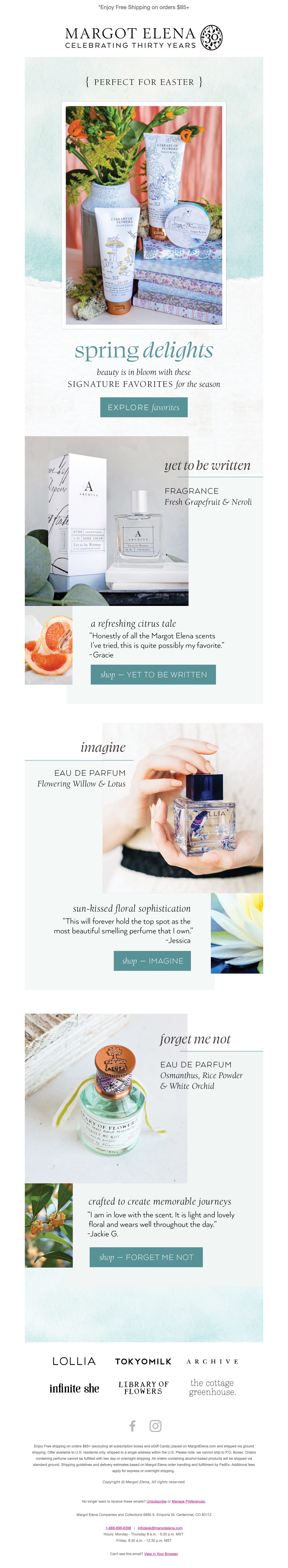 Margot Elena Email Newsletter 