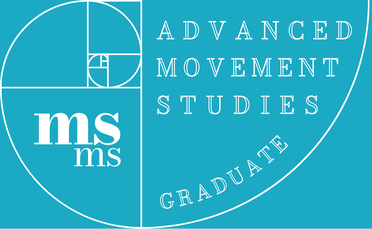 Advanced Movement Studies (MSMS) graduate badge, the postgraduate Pilates and movement science qualification held by Ana Nikitovic