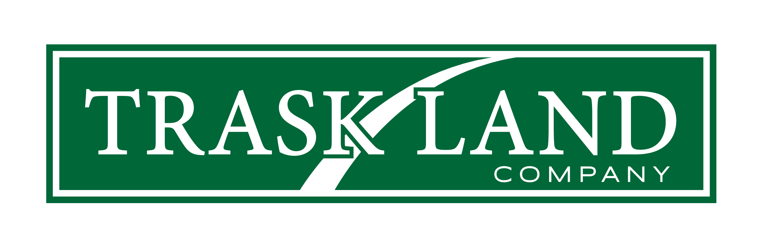 A logo for Trask Land Company with green background and white text.