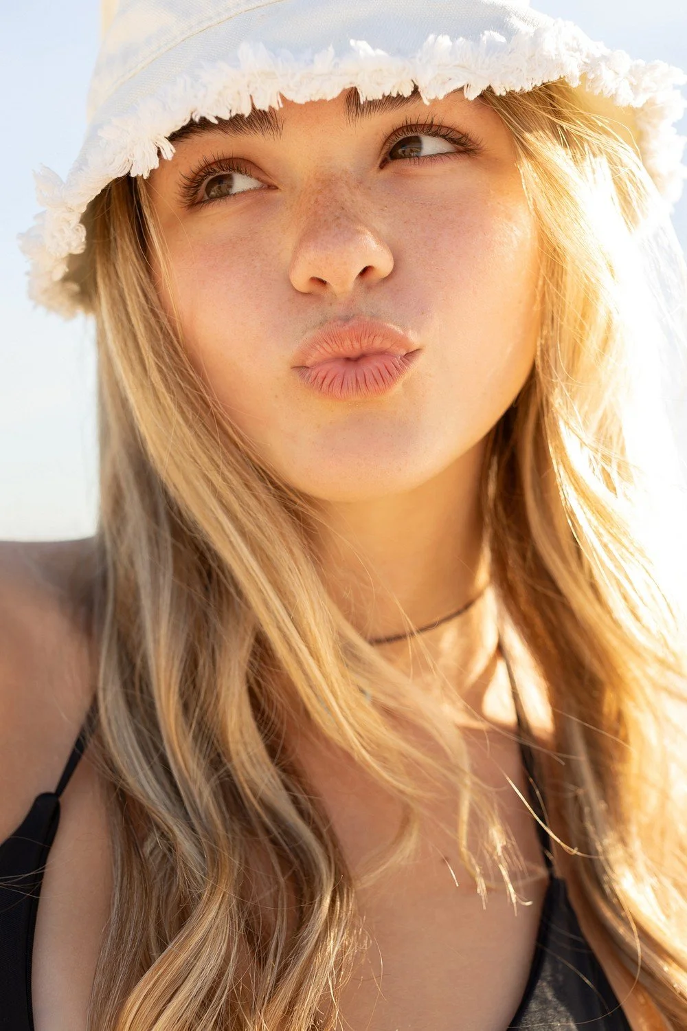 Angelina Jova, Models Melange talent, close-up editorial portrait