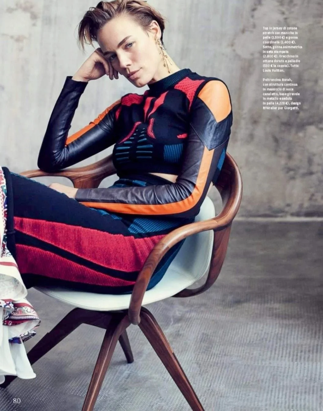 Models Melange talent in a magazine fashion editorial.