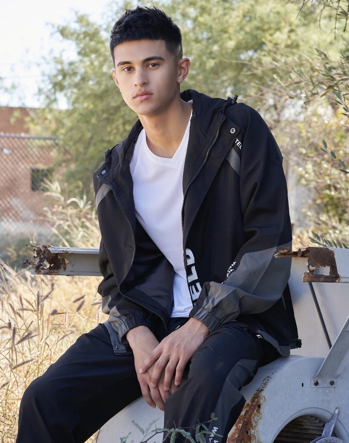 Models Melange talent, close-up editorial portrait