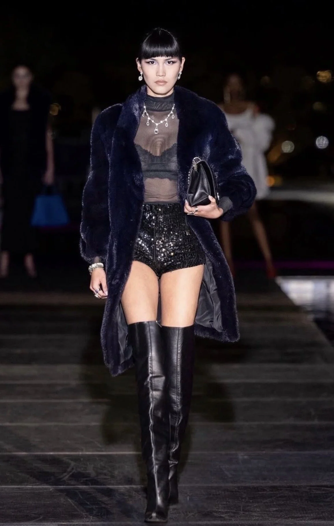 Keahi Rivera-Legaspi, Models Melange talent, on the runway