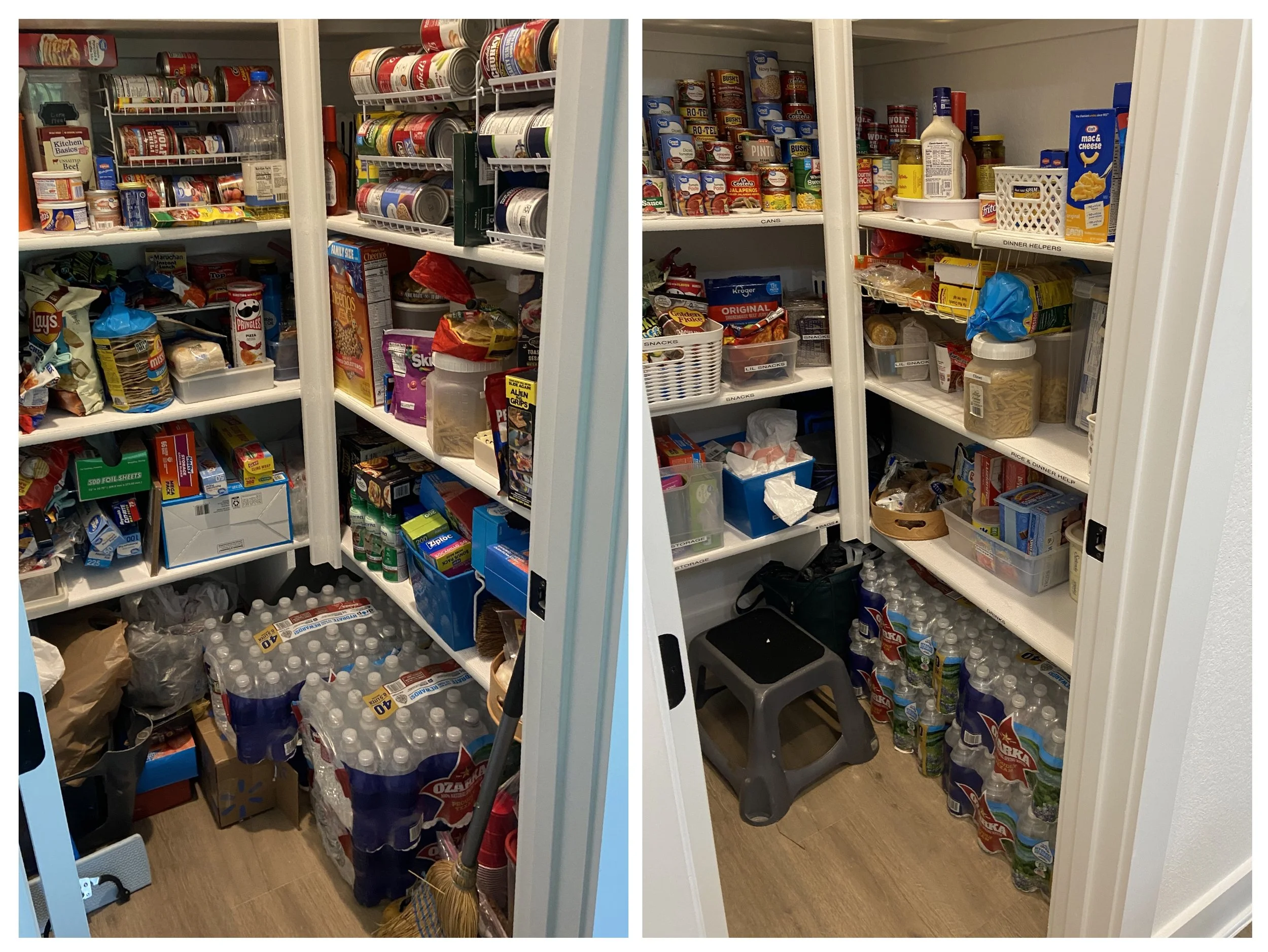 pantry before and after in Conroe, TX