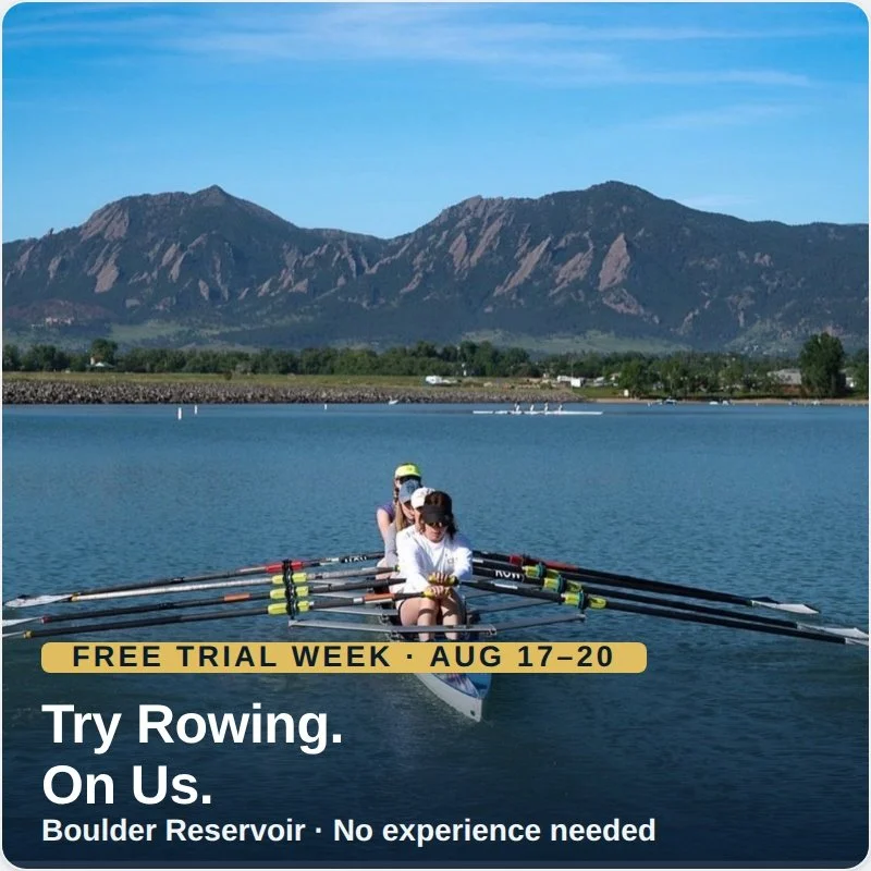 🚣 Never rowed before? Now's your chance &mdash; FREE Trial Week, Aug 17&ndash;20 at Boulder Reservoir. Try one day or all four, no experience needed. Fall season kicks off Aug 22!

Link:
https://www.coloradojuniorcrew.org/rowing-programs