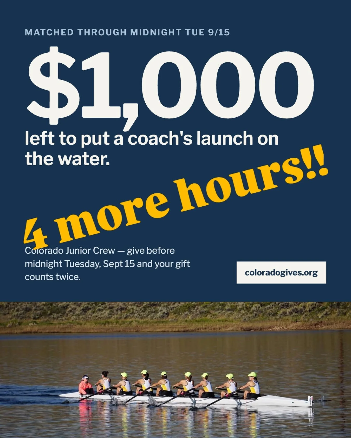 Four more hours to hit our goal!!