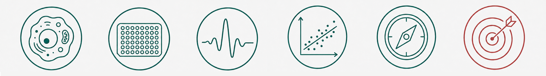 Biological measurement chain from sample and assay design through instrumentation, software, data interpretation, and evidence-based claims and decisions.