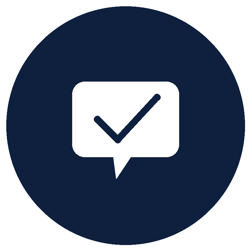 Speech bubble icon representing honest advice