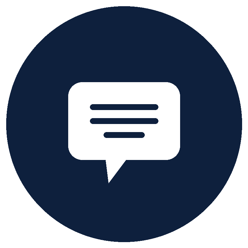 Chat bubble icon representing clear communication