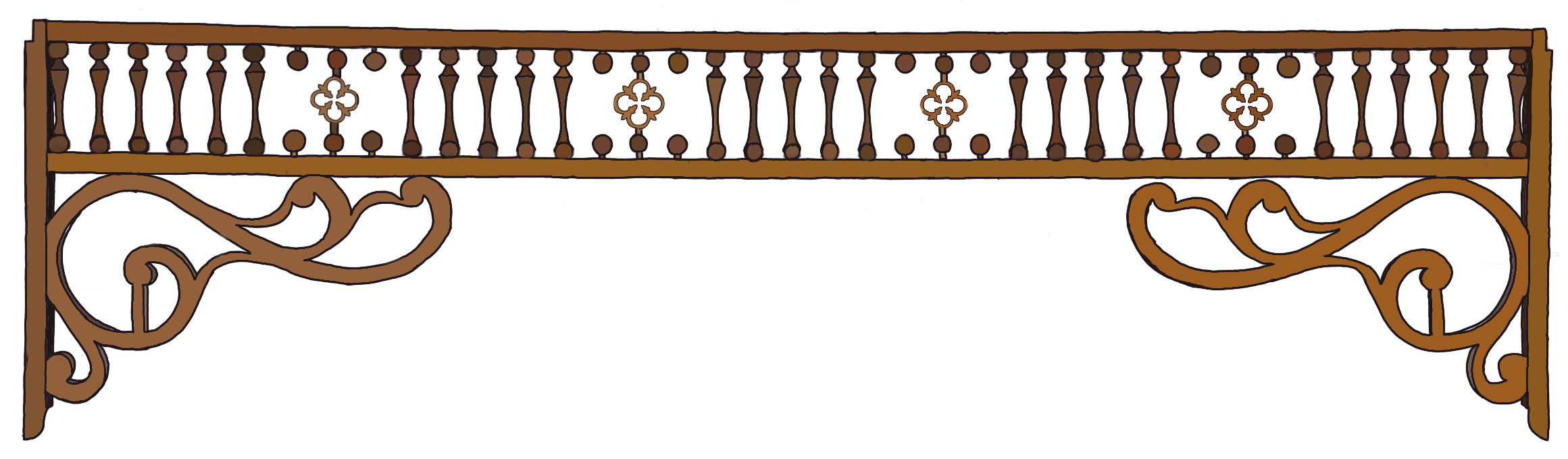 Decorative architectural fretwork inspired by Victorian design