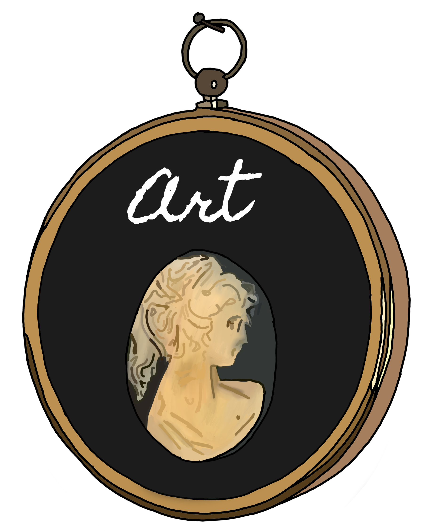 Decorative Victorian silhouette linking to the Art gallery