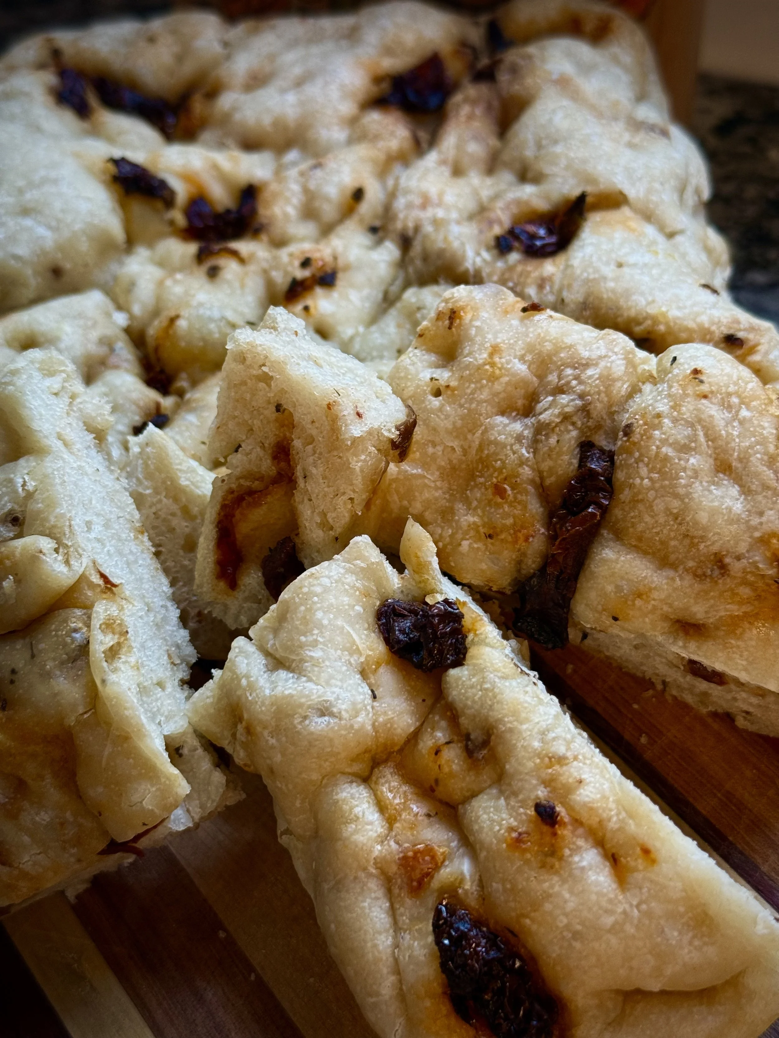 Sundried Tomato & Roasted Garlic Focaccia