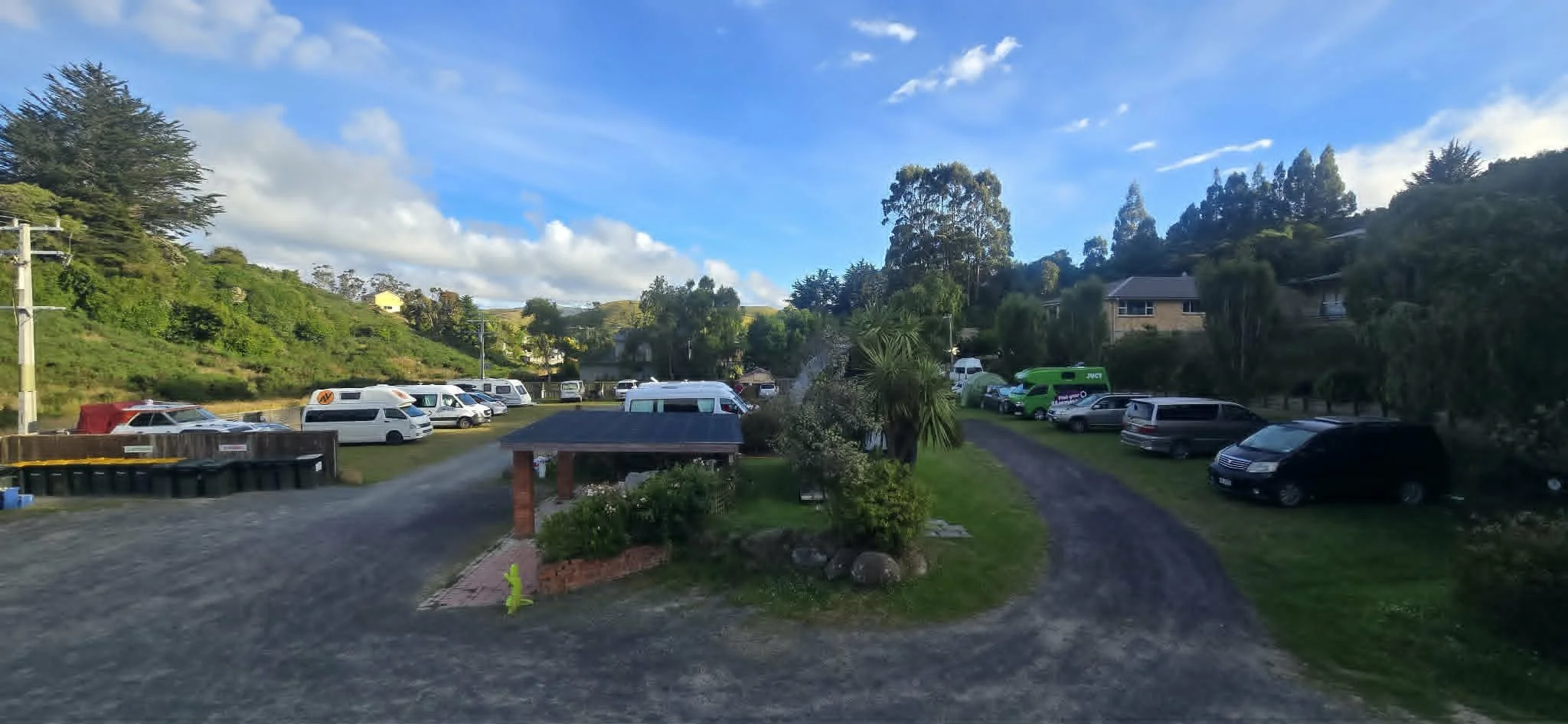Tent sites at Dunedin Campground on Otago Peninsula