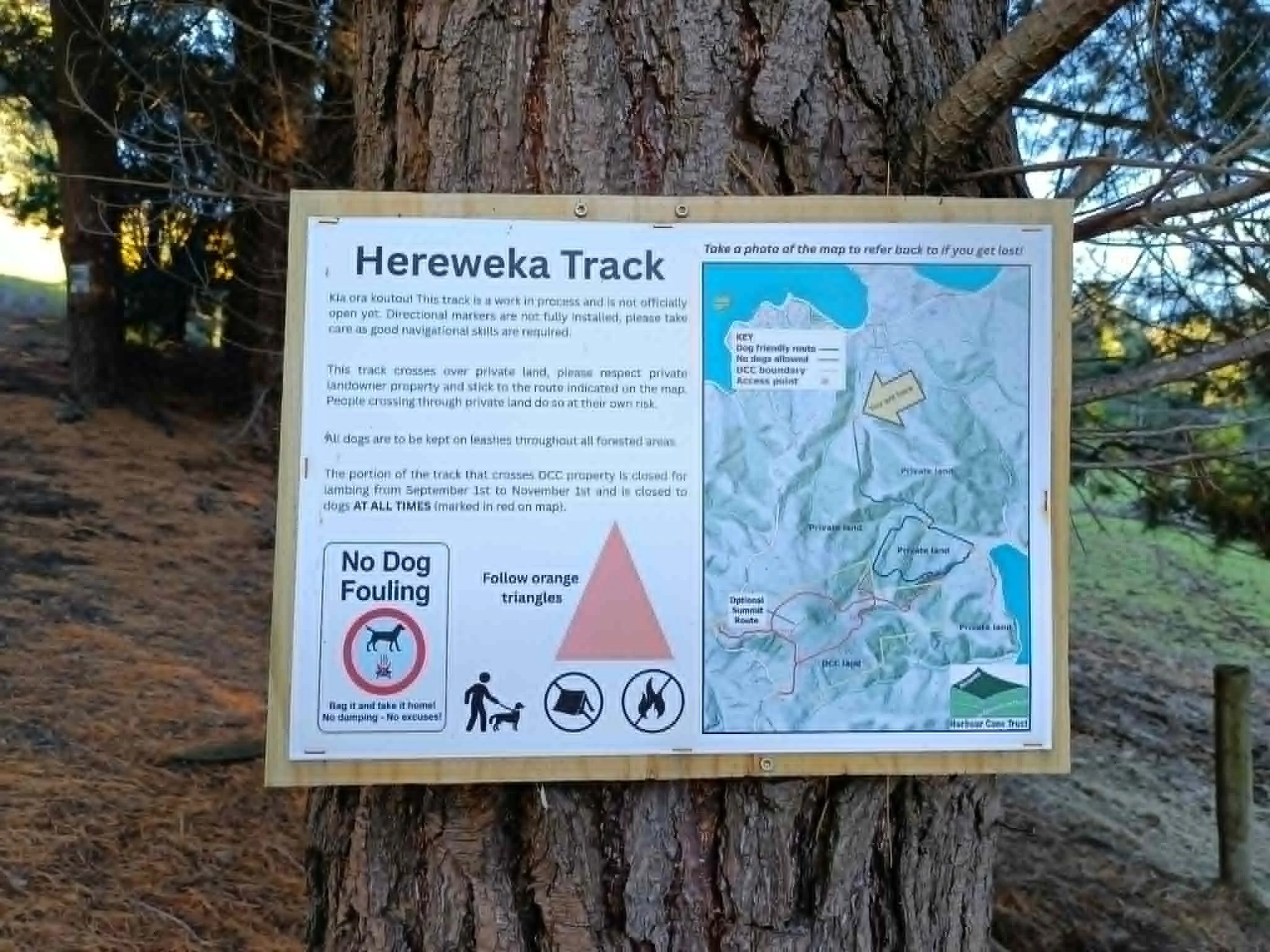 Hereweka track map