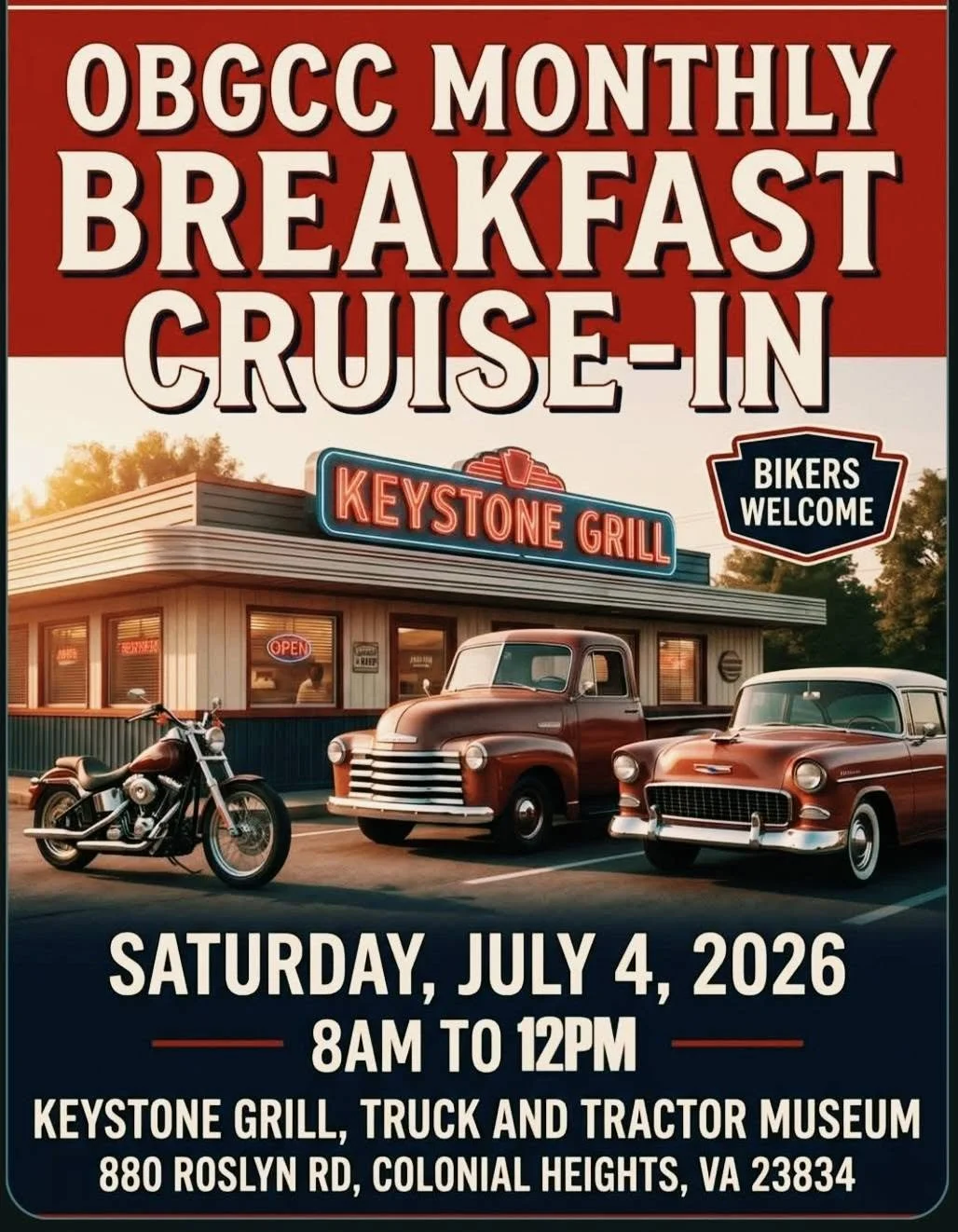 OBGCC MONTHLY BREAKFAST CRUISE-IN