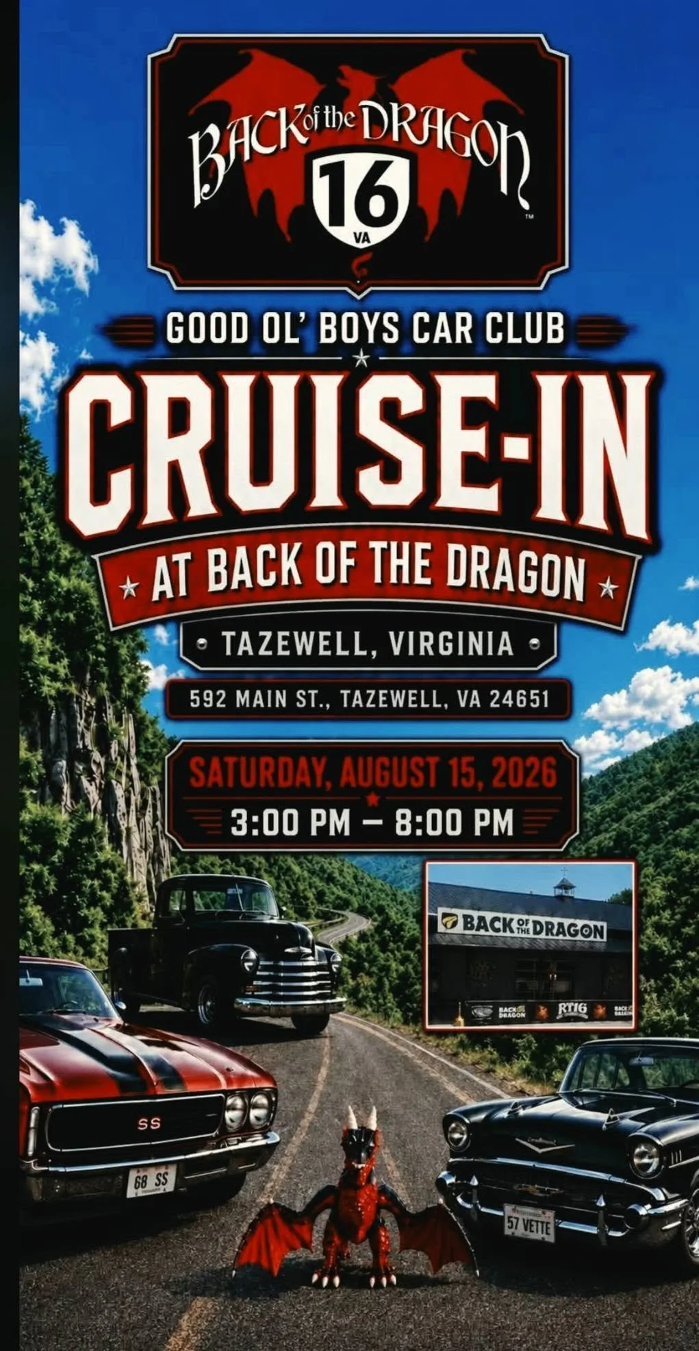 GOOD OL' BOYS CAR CLUB AT THE BACK OF THE DRAGON