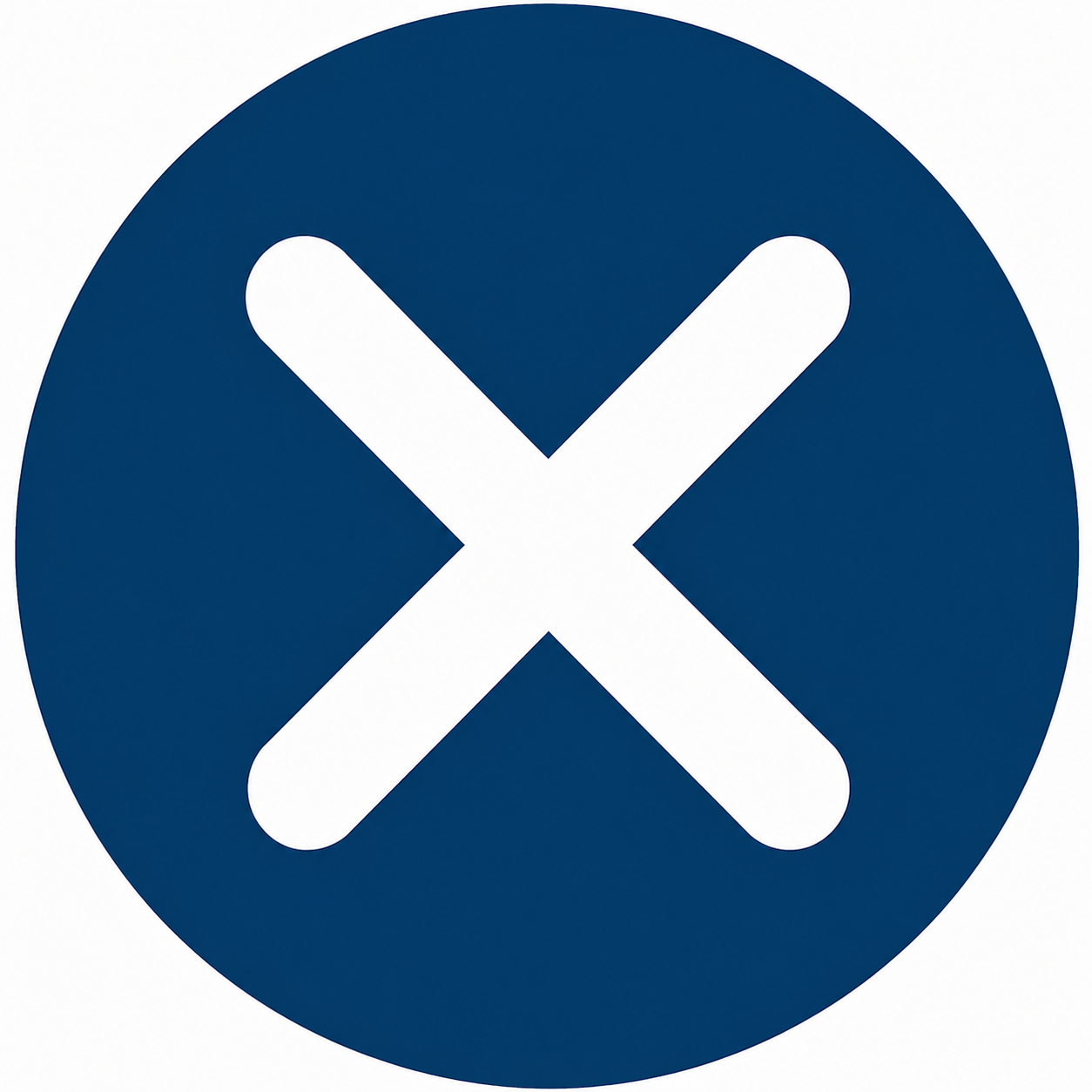 X icon representing no out-of-pocket costs when selling your Spokane house for cash.