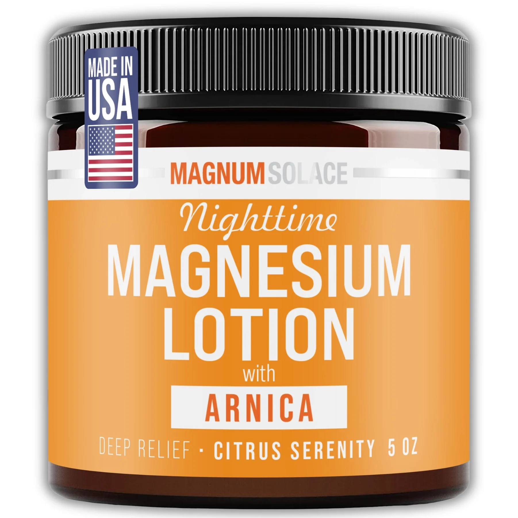 Nighttime Magnesium Lotion with Arnica-Deep Relief-Citrus Serenity 5 oz.