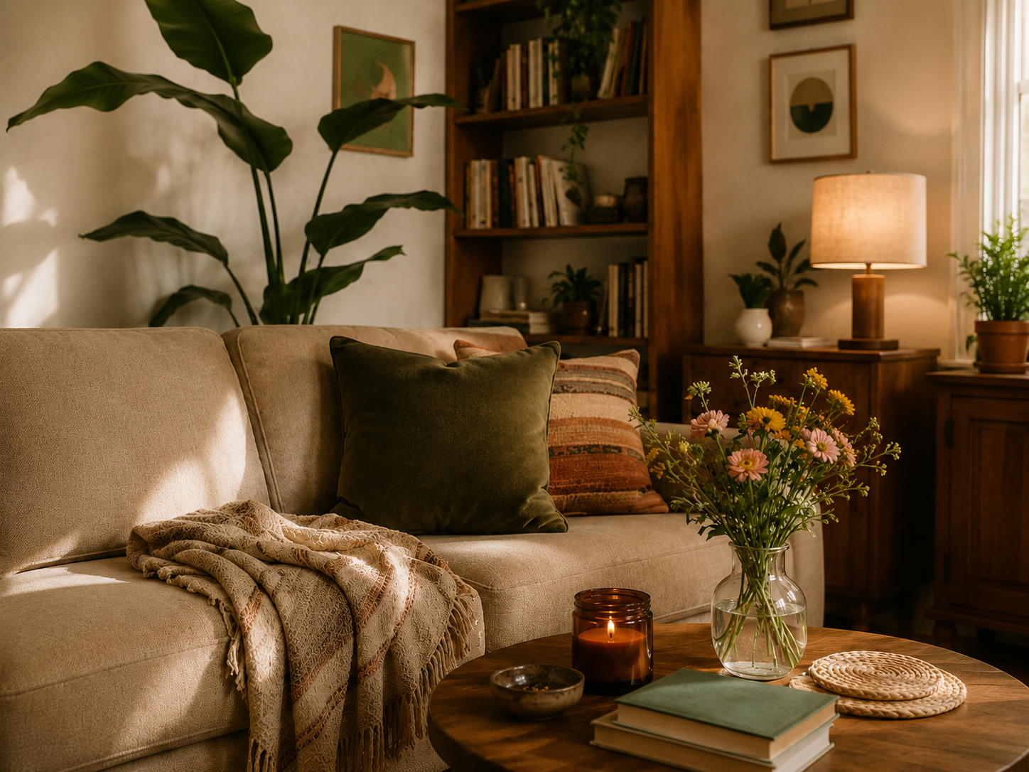 Peaceful self-care inspired therapy environment