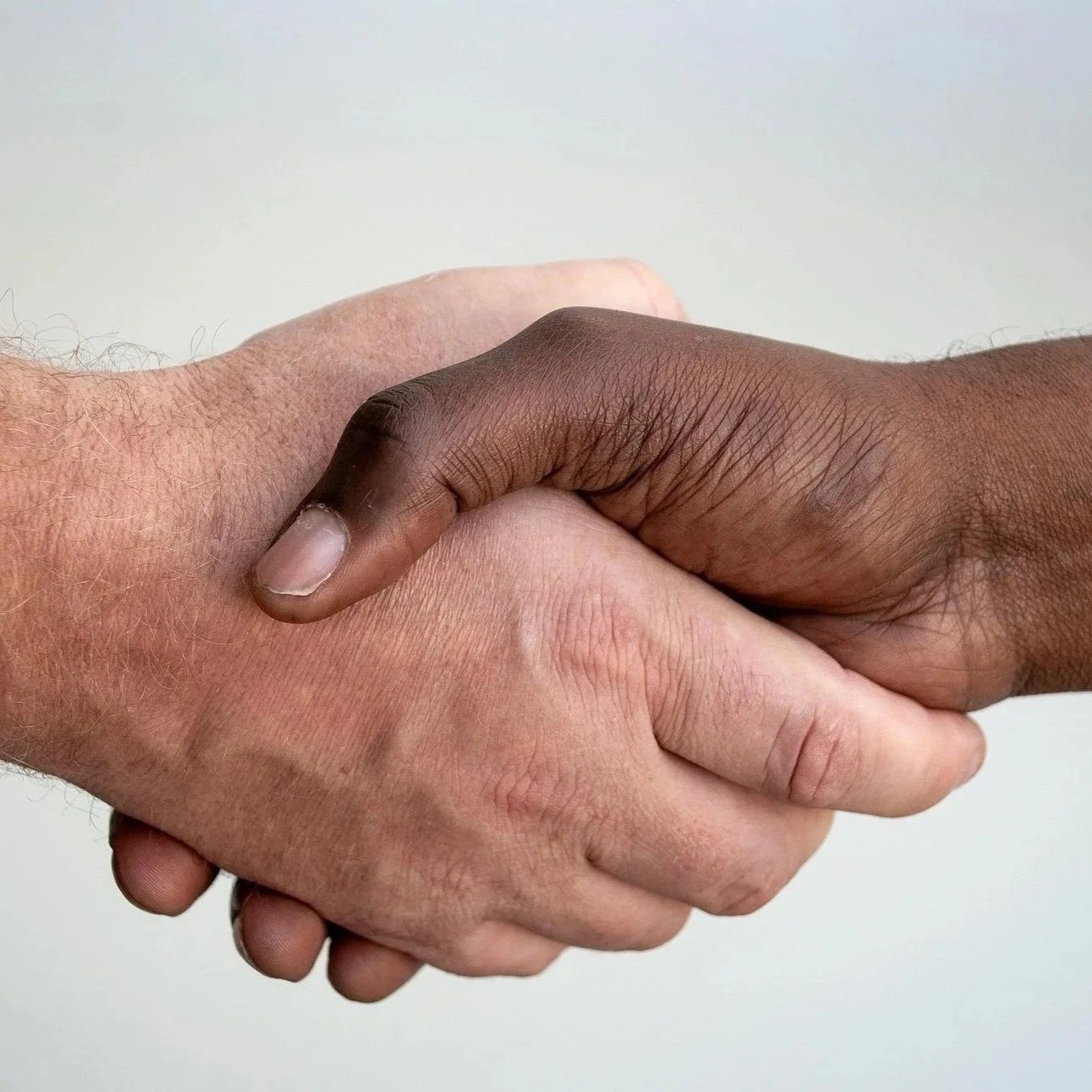 Two people shaking hands