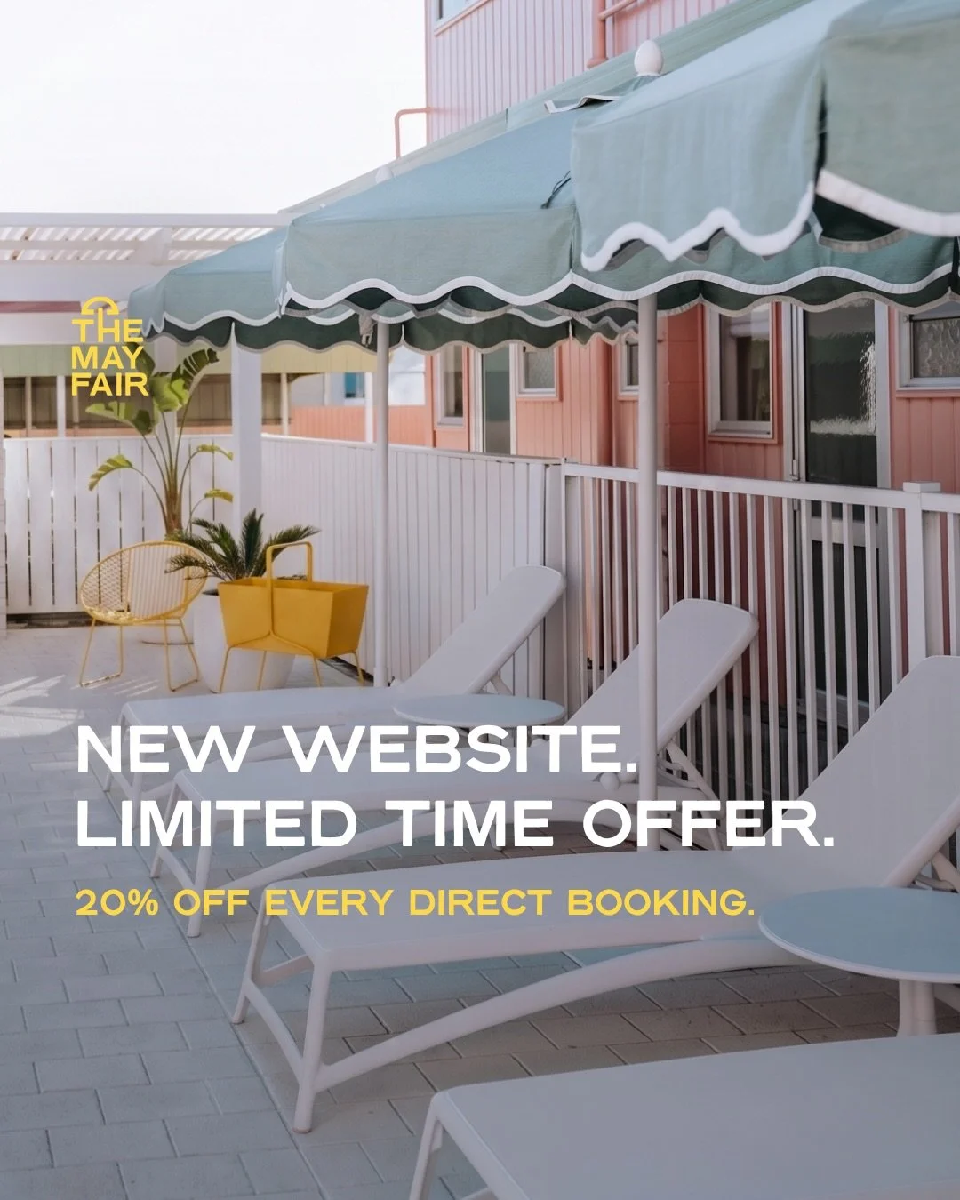 We just launched our brand new website and to say thank you for finding us, we are giving you 20% off your next stay at The Mayfair Motel Hastings. Book direct, use code WEBSITE20 at checkout, and lock in your Hawke&rsquo;s Bay getaway before this on
