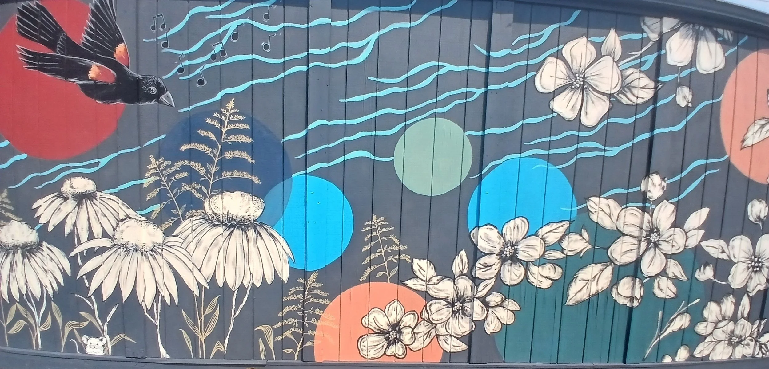 Public mural found outside of the Nakato bar and grill in North Mankato