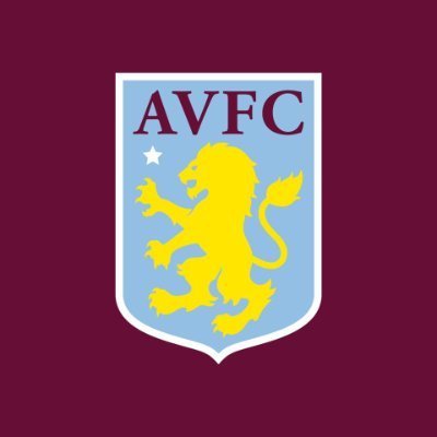The logo of Aston Villa Football Club, featuring a yellow lion on a light blue shield with the letters 'AVFC' at the top.
