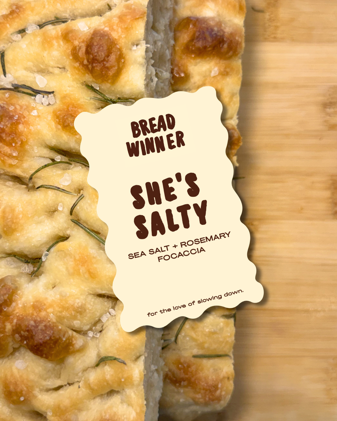 She's Salty | Sea Salt + Rosemary Focaccia