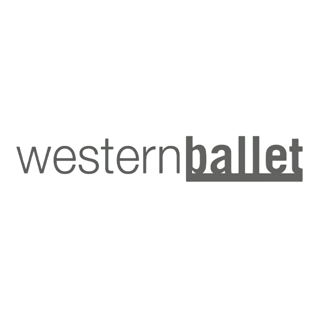 Western Ballet logo with stylized text and a dancer silhouette