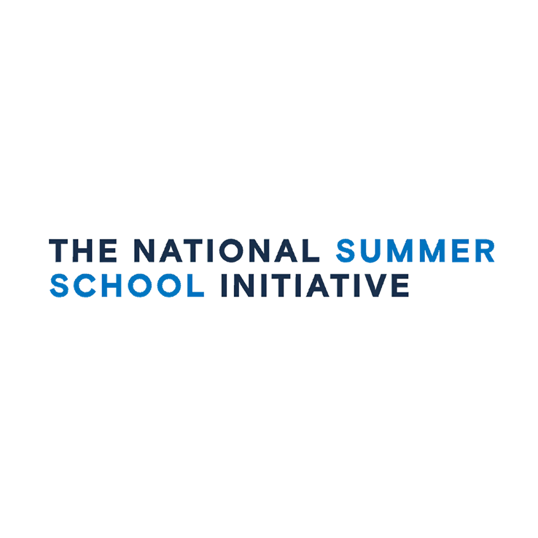 Logo for The National Summer School Initiative in blue and black text.