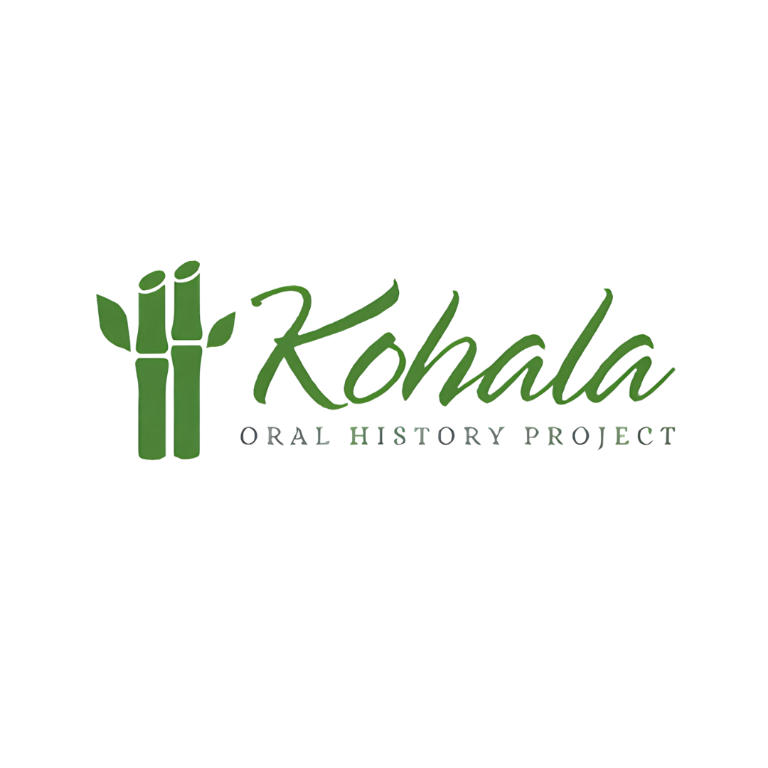 Logo for Kohala craft and history project with green stylized bamboo and black and green cursive text.