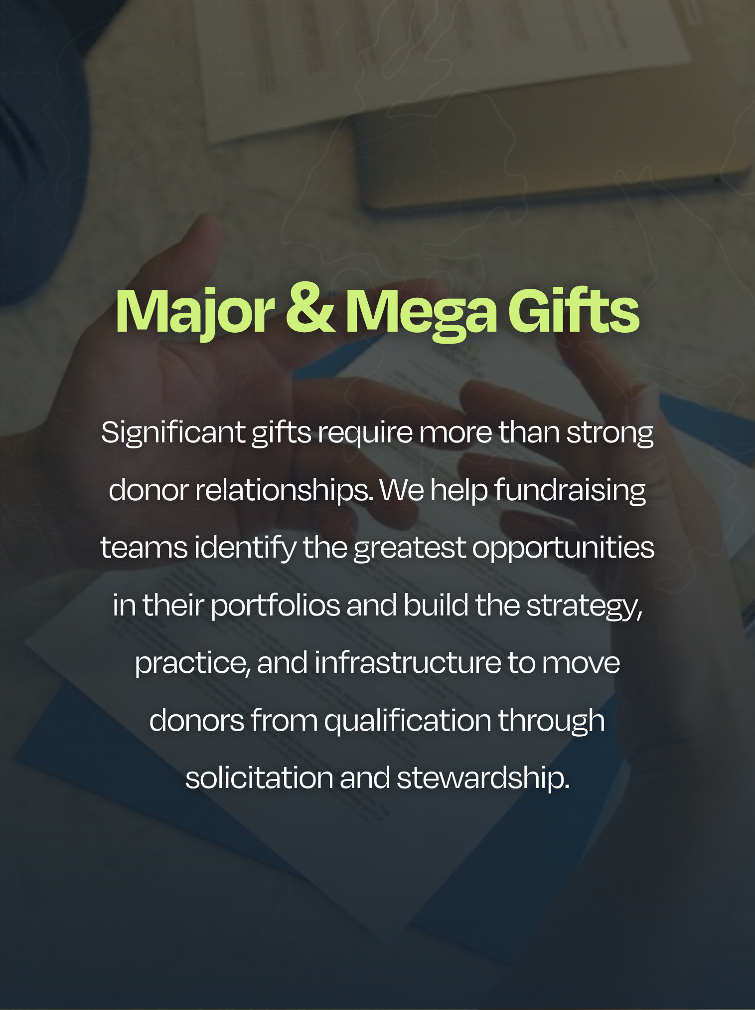 Major &amp; Mega Gifts