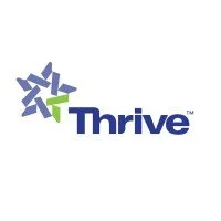 Thrive logo with a stylized icon and the word 'Thrive' in blue