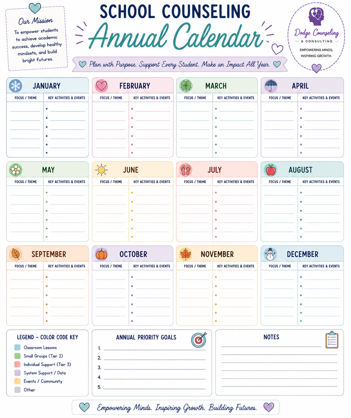 Annual Calendar Template