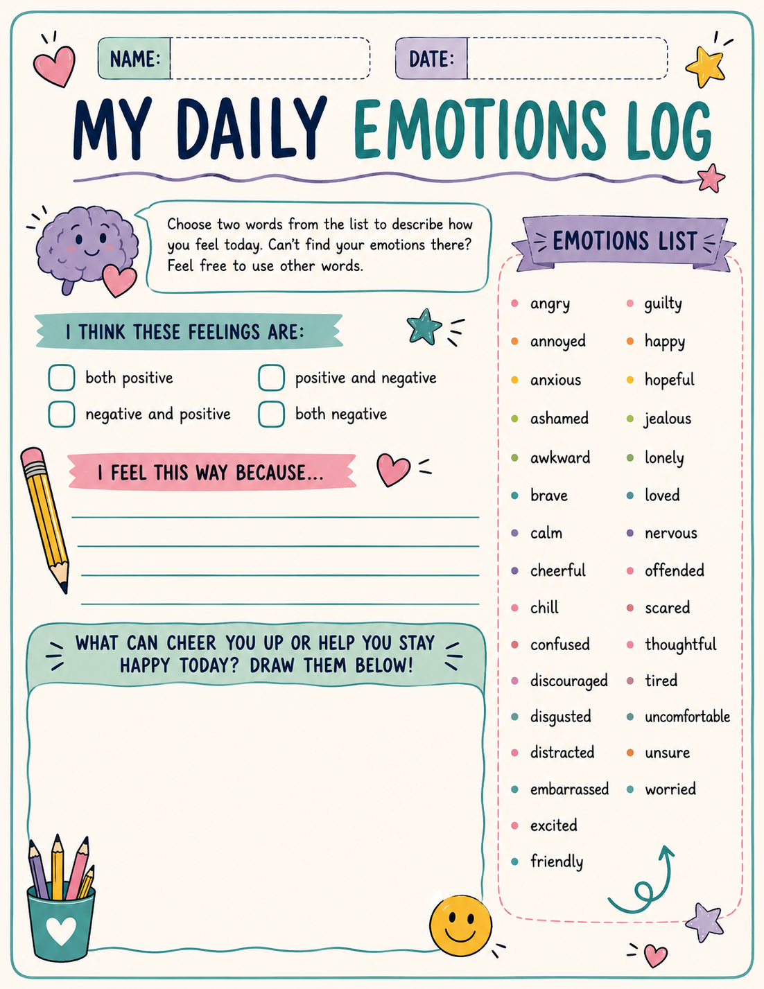 My Daily Emotions Log