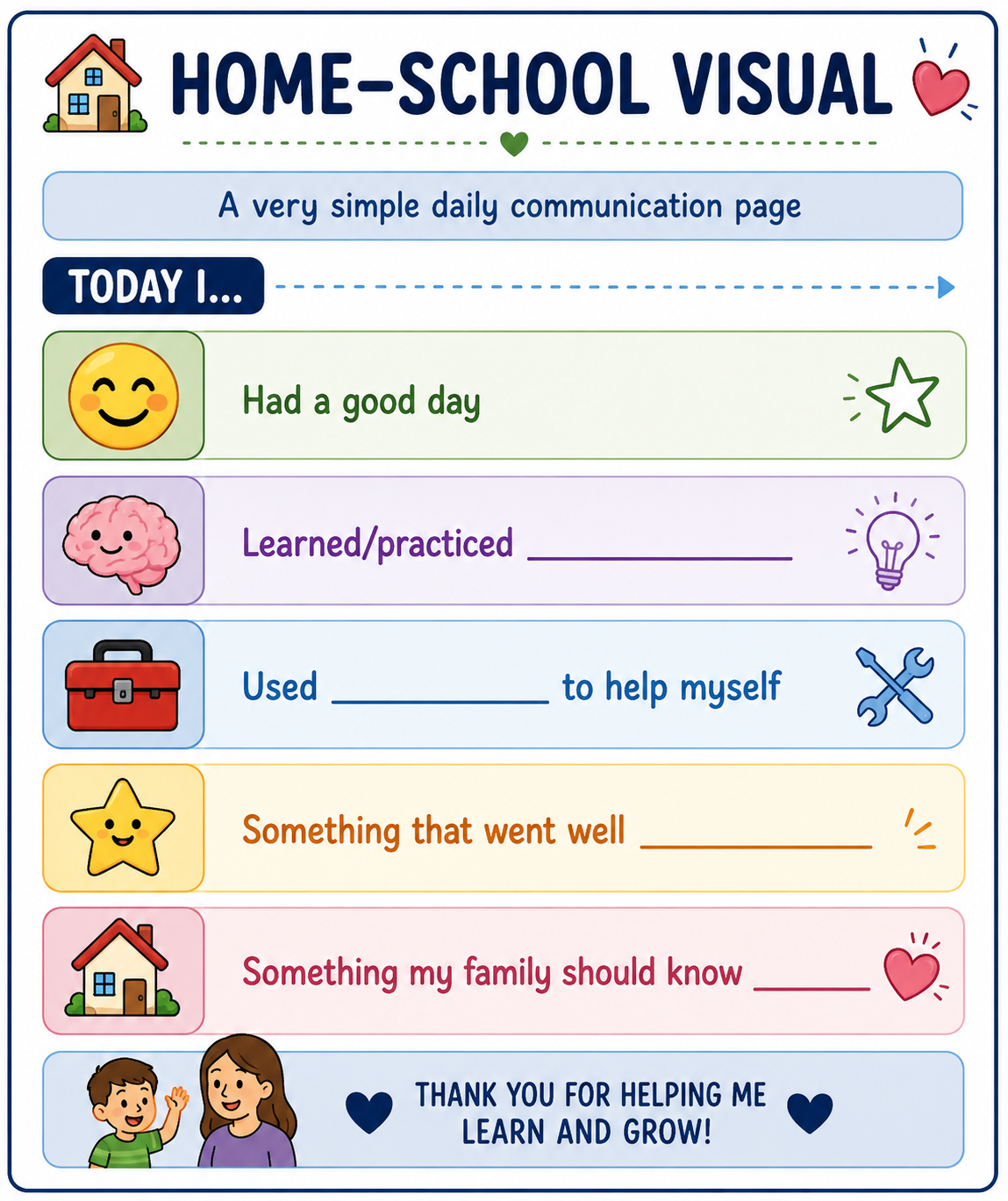 Home - School Communication Visual