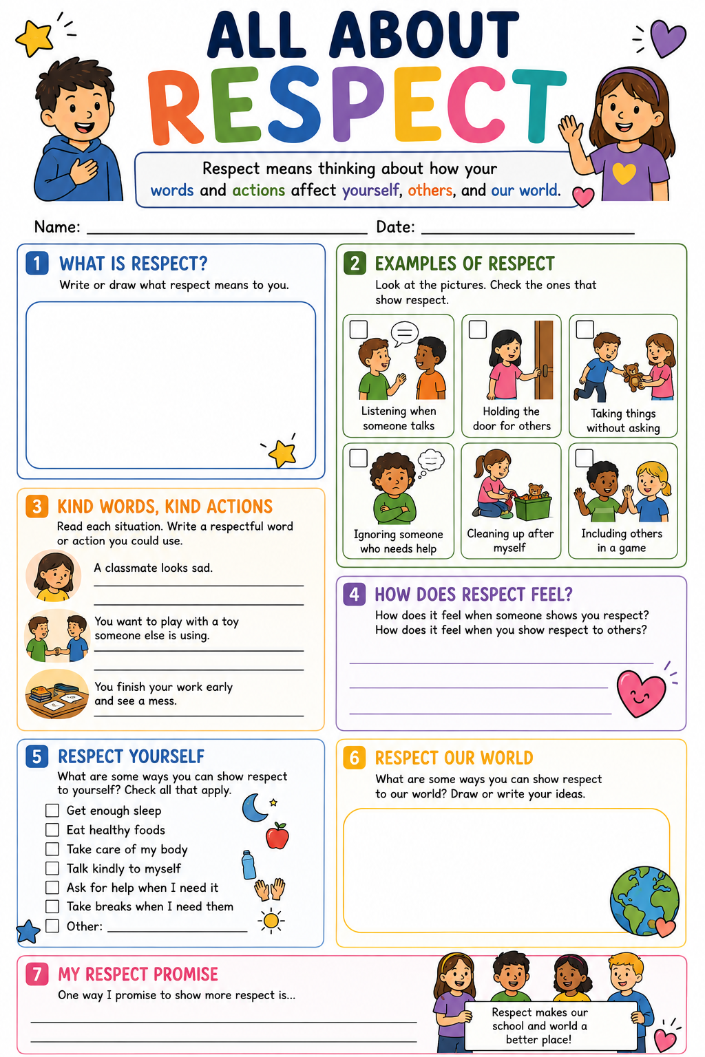 Respect Worksheet