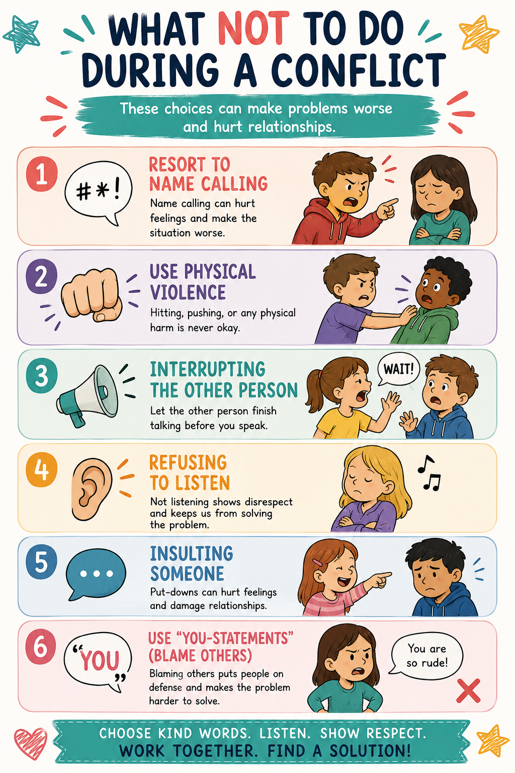 What NOT To Do - Conflict Resolution