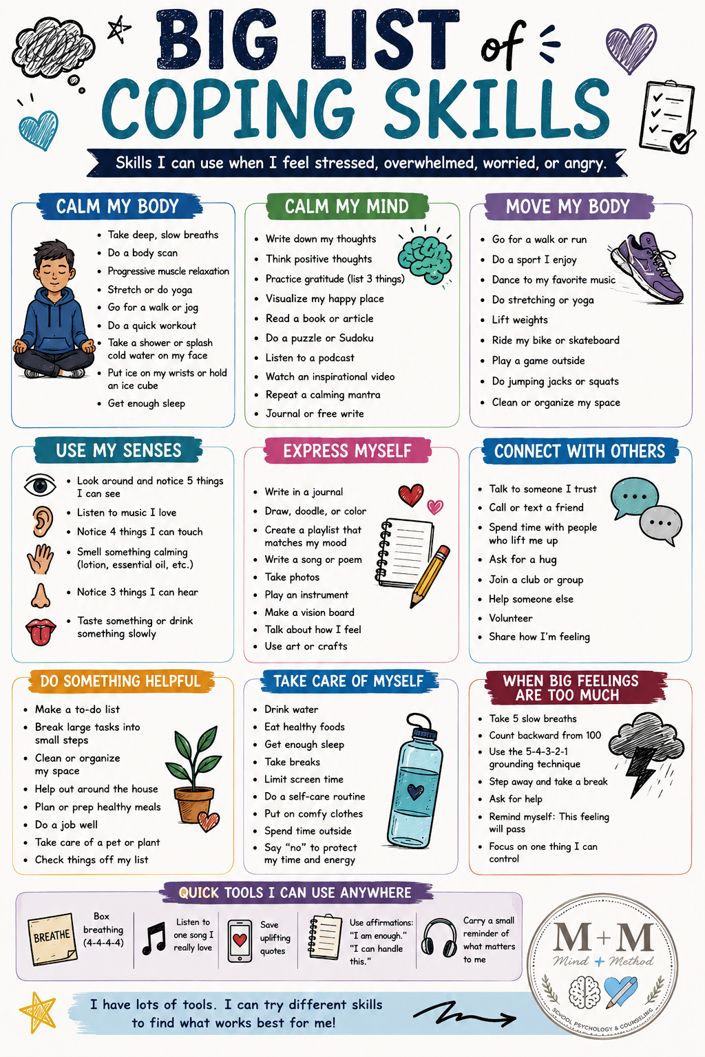 Big List of Coping Skills (6-8)