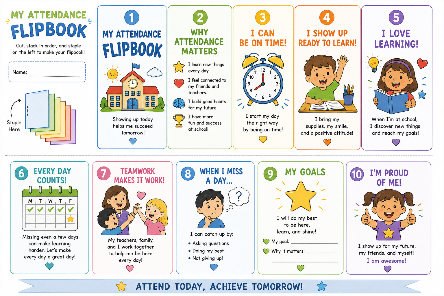 My Attendance Flip-book (K-5)