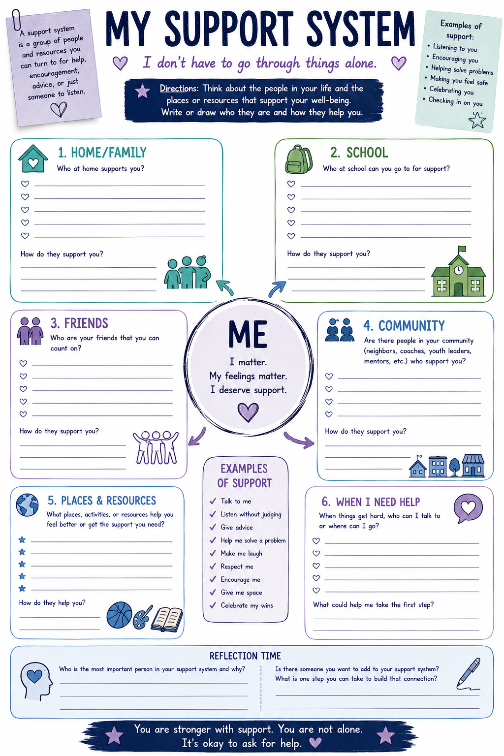 My Support System Worksheet
