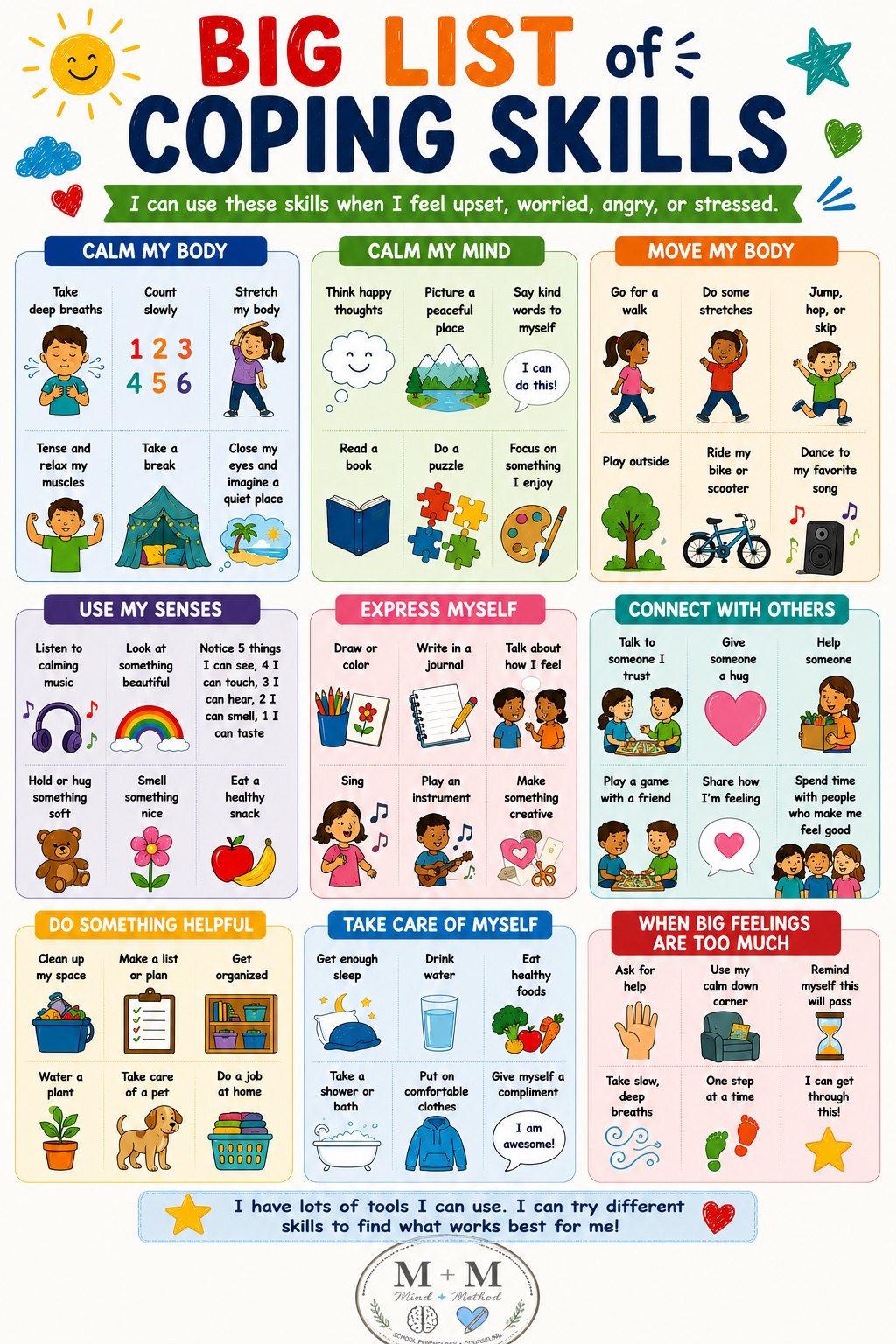 Big List of Coping Skills (K-5)