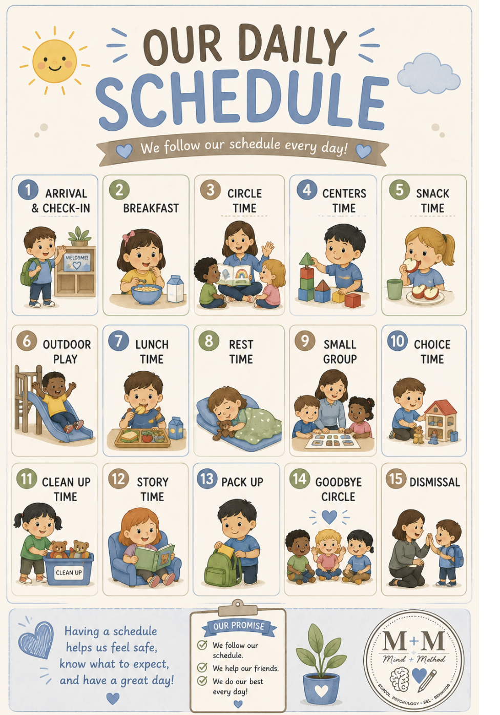 Pre-K Daily Schedule Visual