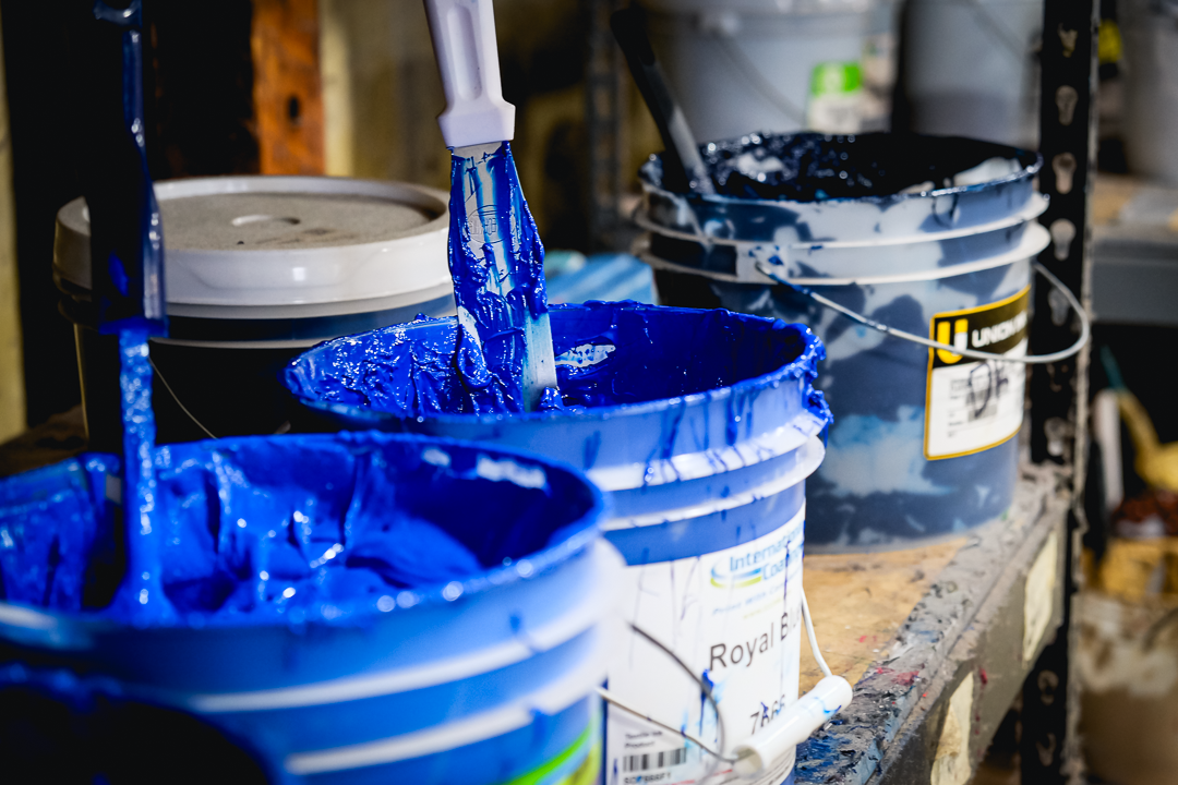 Screen printing ink used for hotrod and car show art.