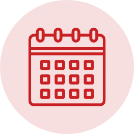 A red circle on a black background.