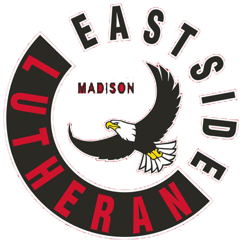Logo with an eagle in flight, the words 'Madison Heights' and 'Eastside' surrounding it in a circular layout.