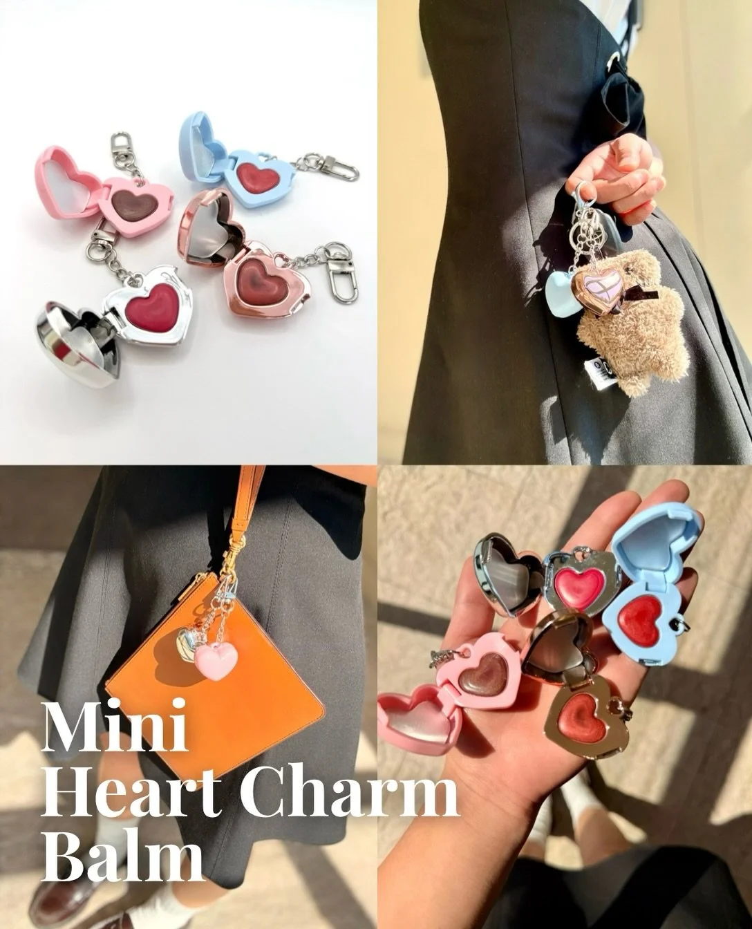 Meet our Mini Heart Charm Balm💛

It&rsquo;s a tiny heart-shaped keychain compact with a mirror inside, filled with our Mint Glow Balm formula - the same conditioning and natural tint you already love. 
Now it&rsquo;s in the cutest and most wearable 