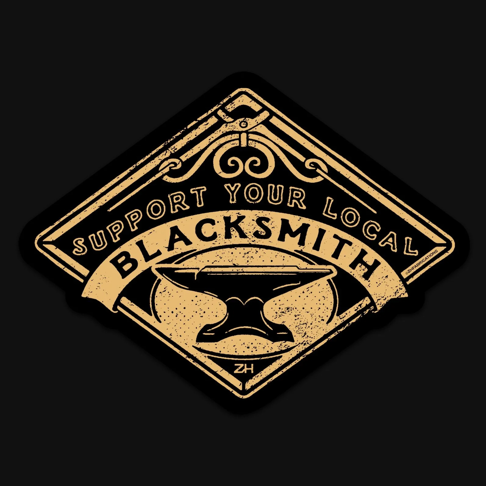 Support your local blacksmith stickers