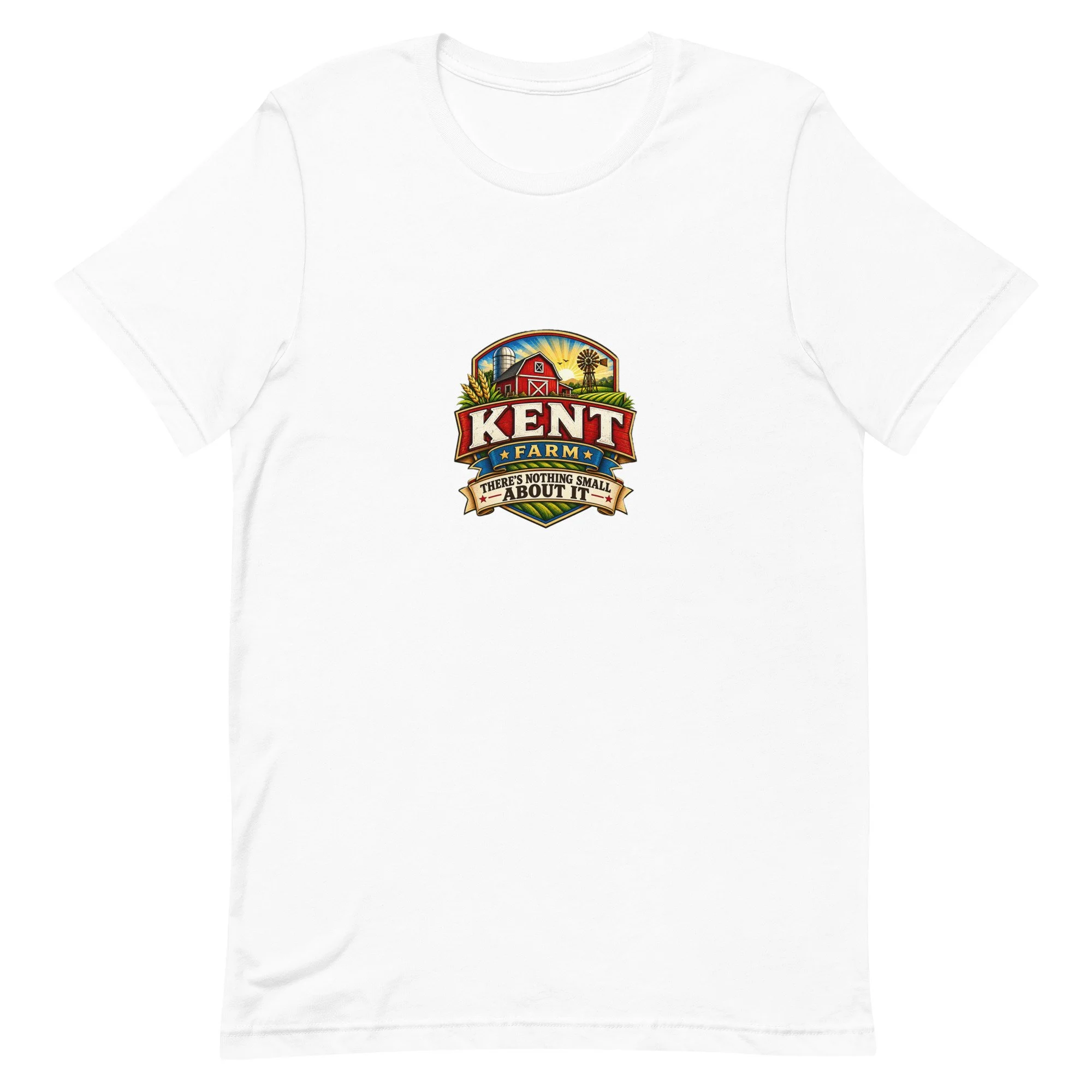 Aqua Kent Farm logo-and-tagline T-shirt — alternate view 2 of 2.